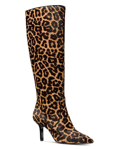 michael kors leopard boot|high heel leopard boots.